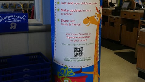 Toys "R" Us Wish List Standee