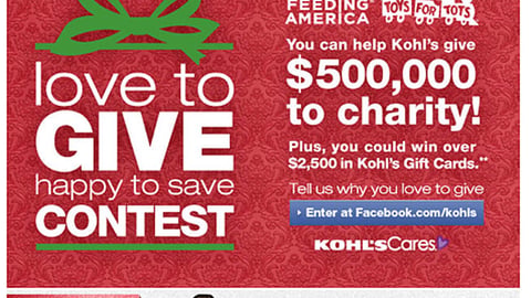Kohl's 'Love to Give' Contest Email