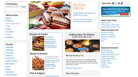 Walmart Grilling Webpage