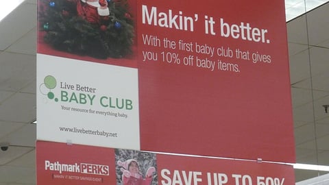 Pathmark Live Better Baby Club Ceiling Sign