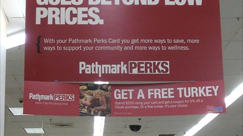 Pathmark Perks 'Free Turkey' Ceiling Banner