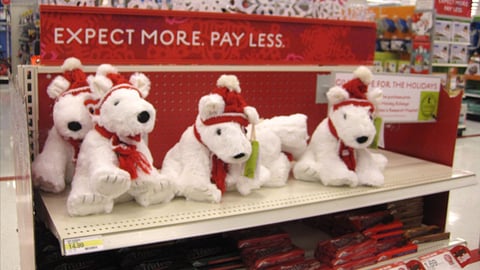 Target Holiday Bullseye Merchandising