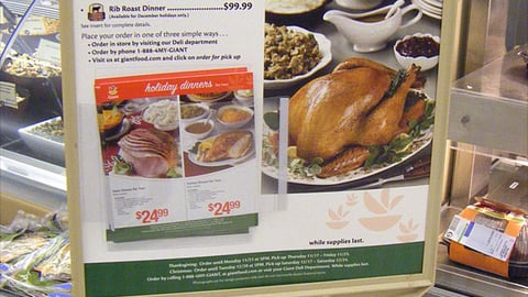 Giant-Landover 'Holiday Dinner' Stanchion Sign