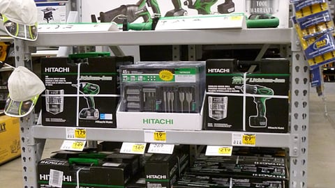 Lowe's Hitachi 'Power Gifting' Rack Header