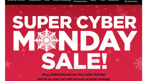 Dollar General 'Cyber Monday' Email