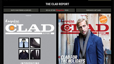 Esquire 'Clad Report' Webpage