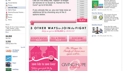 Kroger 'Giving Hope a Hand' Facebook Page