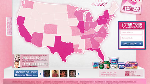 Dannon 'Cups of Hope' Website