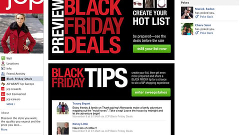 JCPenney 'Black Friday' Facebook Page