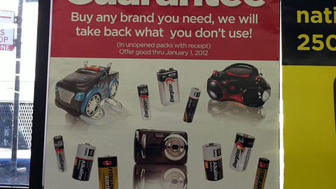 Dollar General 'Holiday Battery Guarantee' Poster
