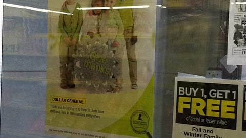 Dollar General St. Jude Window Poster