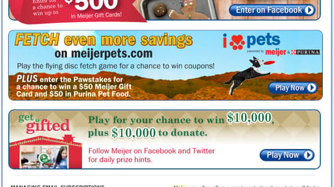 Meijer 'Get Gifted' Email Ad