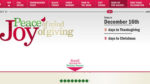 Meijer 'Scroll Through the Holidays' Page