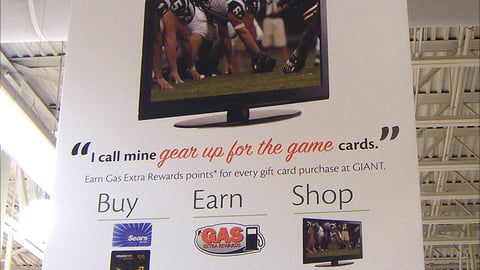 Giant-Carlisle Gift Card 'Gear Up For the Game' Ceiling Sign