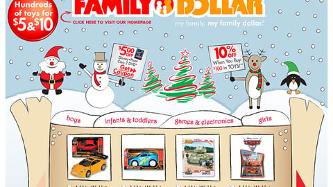 Family Dollar Toys Microsite