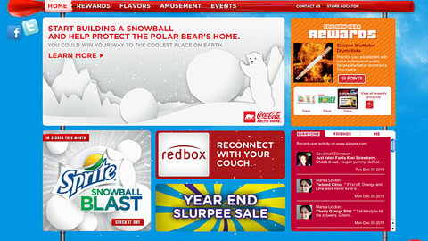 Slurpee Coca-Cola Home Page Ads