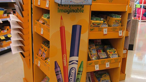 Crayola Walgreens Back-To-School Pallet Display