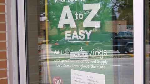 Walgreens Back-to-School Window Poster