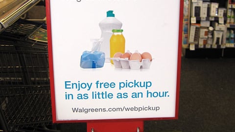 Walgreens 'Web Pickup' Rack Sign