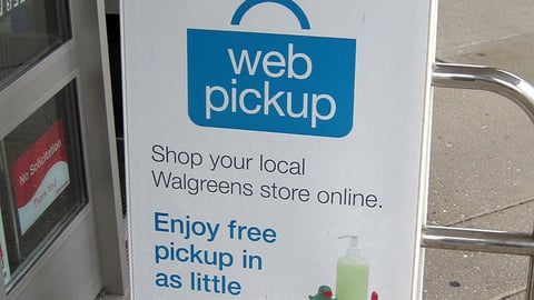Walgreens 'Web Pickup' A-Board