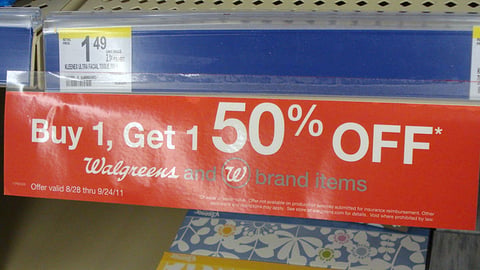 Walgreens Private Label BOGO Shelf Talker