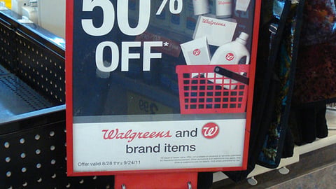 Walgreens Private Label BOGO Rack Sign