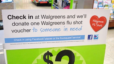 Walgreens 'Check In' Sign