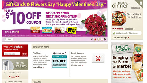 Randalls Valentine's Day Home Page Leaderboard Ad