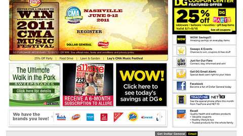 Dollar General Lay's 'CMA Music Fest' Home Page Leaderboard Ad