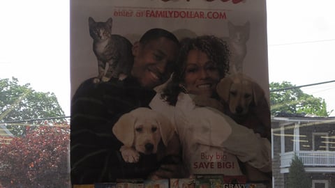 Purina Family Dollar 'We Heart Pets' Window Poster