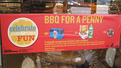 Jewel-Osco 'BBQ For a Penny' Window Sign