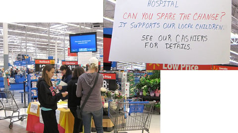Walmart Fundraising Table