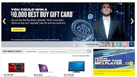 Best Buy 'Buy Back Lifestyle' Home-Page Leaderboard Ad