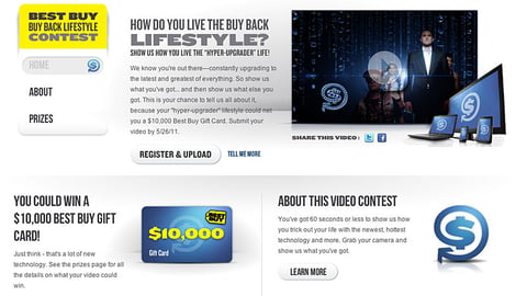 Best Buy 'Buy Back Lifestyle' Microsite