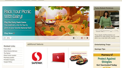 Safeway 'Picnic with Dairy' Leaderboard Ad