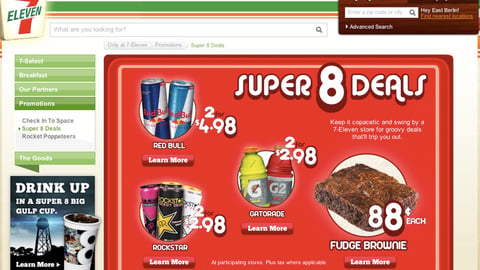 7-Eleven 'Super 8 Deals' Page