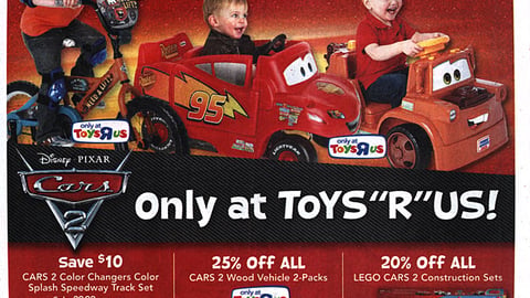 Toys "R" Us 'Cars 2' Front-Cover Circular Feature