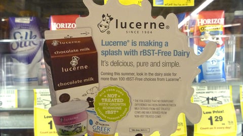 Safeway 'rBST-Free Dairy' Cooler Cling
