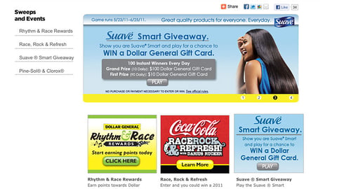 Dollar General 'Suave Smart Giveaway' Website Ad