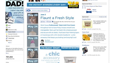 Dollar General 'Suave Smart Giveaway' Facebook Page