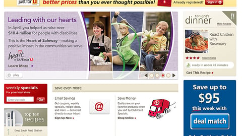 Safeway 'Leading with our Hearts' Leaderboard Ad