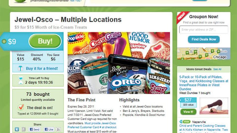Jewel-Osco Unilever Groupon Offer Page