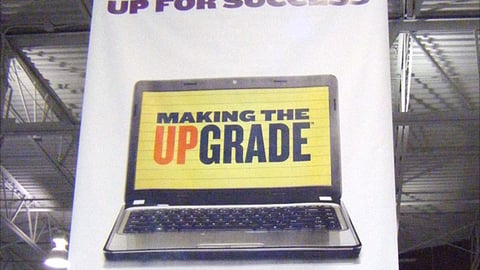 Best Buy 'Making The UpGrade' Ceiling Banner