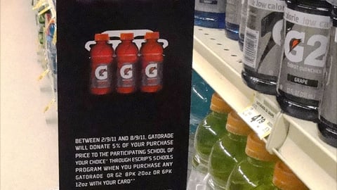 Gatorade G Series 'Fuel A School' Aisle Violator