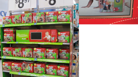 Huggies Slip-On Walmart Video Endcap