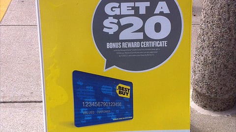 Best Buy Reward Zone Credit Card Incentive A-Board