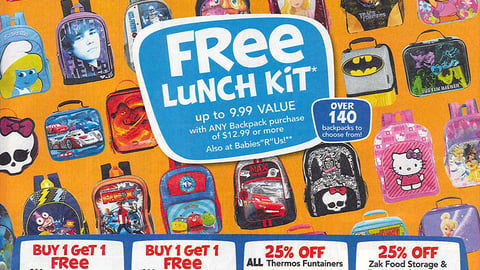 Toys "R" Us 'Pack 2 School' Circular Cover