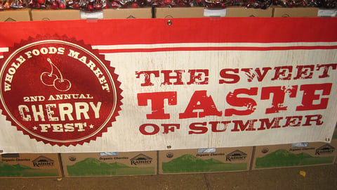 Whole Foods 'Cherry Fest' Banner