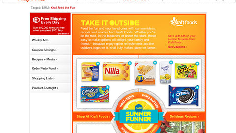 Target Kraft 'Feed the Fun' Webpage