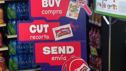 General Mills 'Box Tops' Bilingual Standee